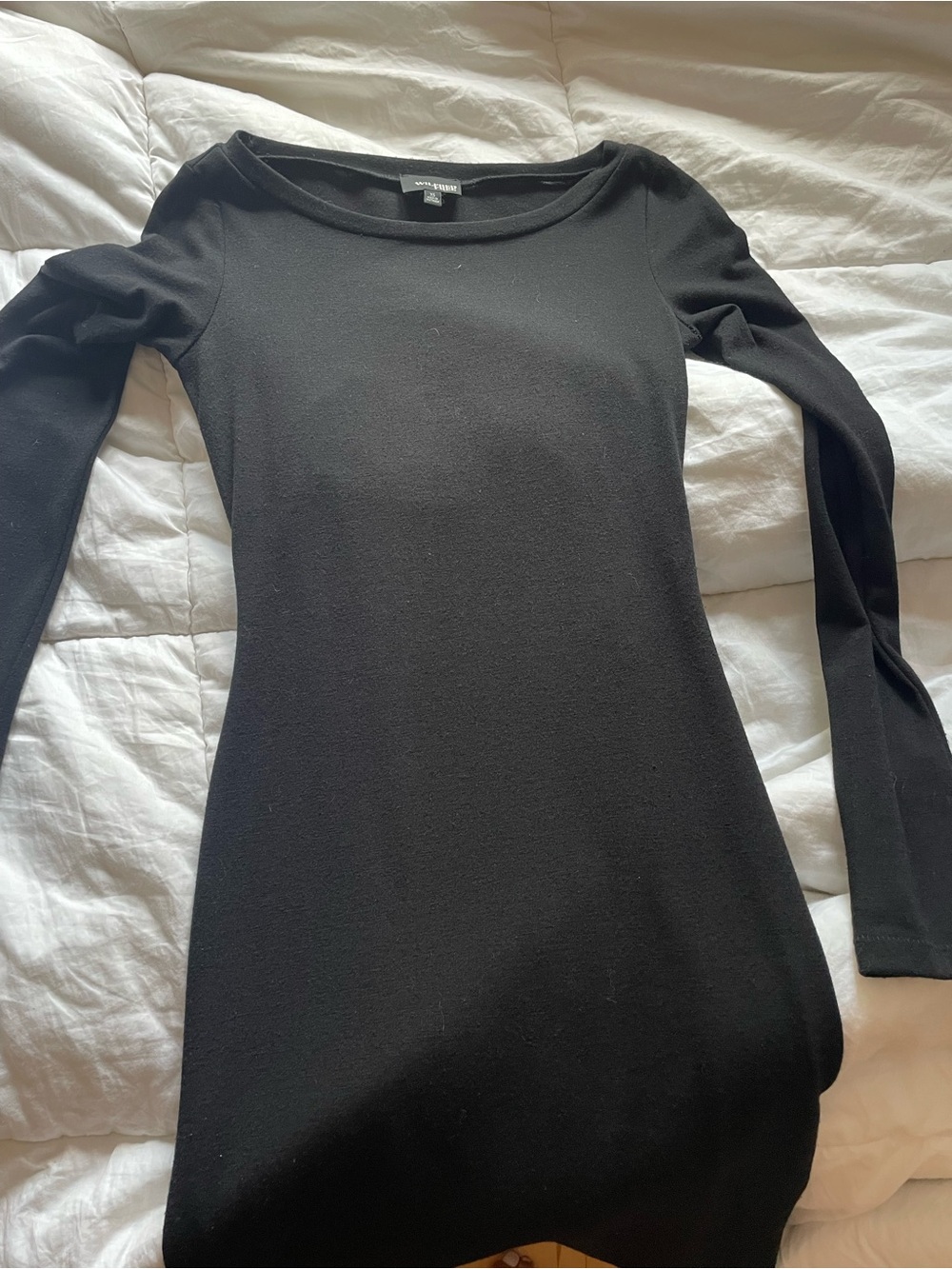 Wilfred Black Long-Sleeve Bodycon Dress